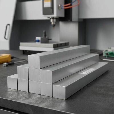 6063 Precision Aluminium Square Bar untuk CNC Machining Toleransi stabil Kinerja halus