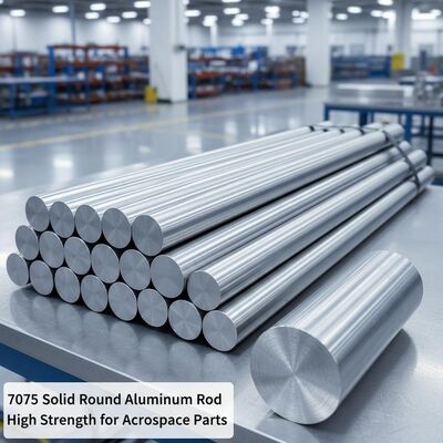 7075 Aluminium Round Rod Solid High Strength Aerospace Grade Precision Machinable Untuk Industri