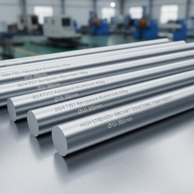 2024 T351 Aerospace Aluminium Alloy Round Bar Kekuatan tinggi dengan toleransi diameter presisi dan ketahanan kelelahan yang sangat baik untuk komponen struktural pesawat
