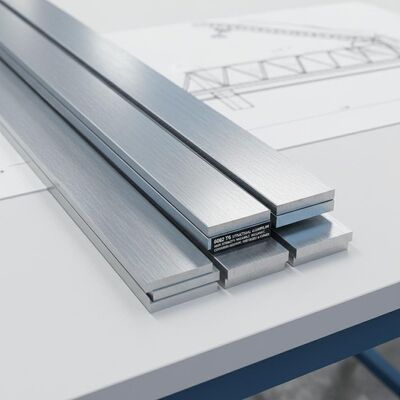 6082 T6 Struktural Aluminium Flat Bar Kekuatan tinggi tahan korosi las untuk jembatan dan derek