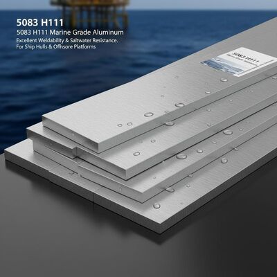 5083 H111 Marine Grade Aluminium Flat Bar dengan Kemampuan Las Luar Biasa dan Ketahanan Air Asin untuk Lambung Kapal dan Platform Lepas Pantai