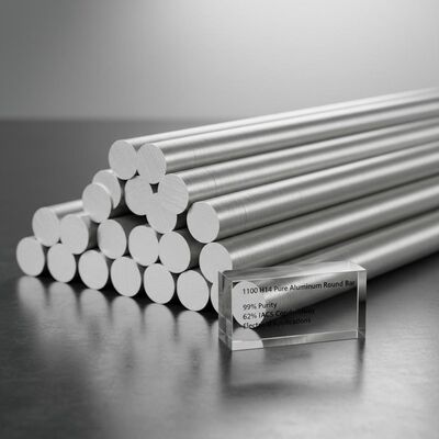 1100 H14 Bar bulat aluminium murni dengan kemurnian 99% dan konduktivitas IACS 62% untuk aplikasi listrik