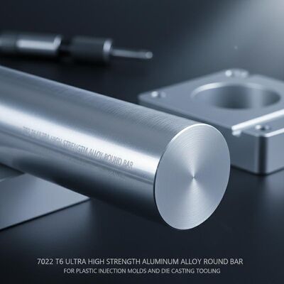 7022 T6 Ultra High Strength Aluminium Alloy Round Bar untuk Cetakan Injeksi Plastik dan Alat Casting Die
