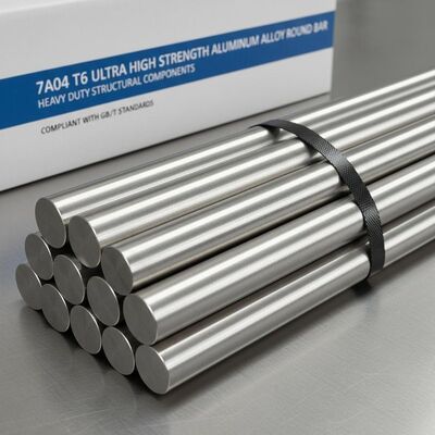 7A04 T6 Batang Bulat Paduan Aluminium Kekuatan Ultra Tinggi untuk Komponen Struktural Tugas Berat yang Sesuai dengan Standar GB/T