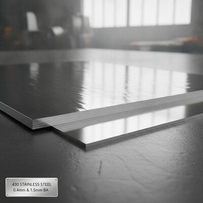 Lembaran Baja Tahan Karat 430 Kualitas Deep Drawing dengan Finishing Annealed Cerah dalam Ketebalan 0.4mm - 1.5mm