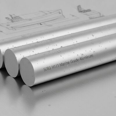 5083 H111 Bahan baku bar aluminium bulat tahan korosi air garam kelas laut untuk pembuatan kapal