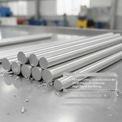 2017A T4 Free-Cutting Grade Aluminium Bar dengan toleransi presisi h8/h9 untuk mesin berkecepatan tinggi