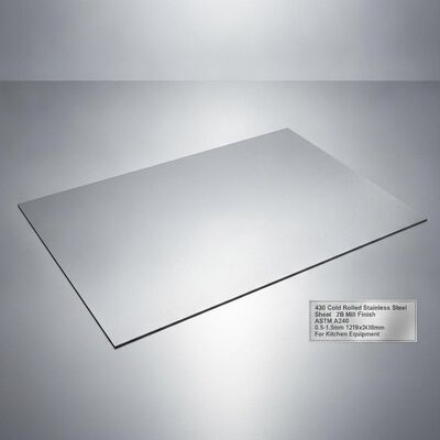 Lembaran Stainless Steel 430 dengan Finishing Pabrik 2B Tebal 0,5-1,5mm dan Ukuran 1219x2438mm untuk Peralatan Dapur