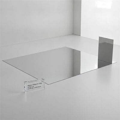 430 Lembar baja tahan karat berwarna cerah BA Finish 0.3-1.0mm 1000x2000mm untuk panel peralatan rumah tangga
