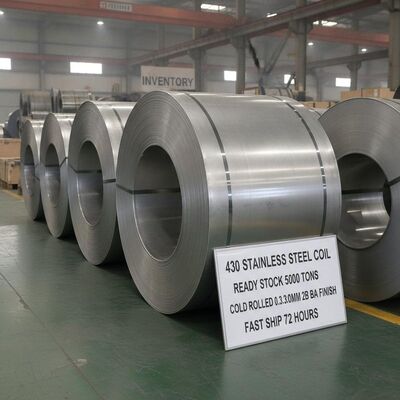 Coil Stainless Steel 430 dengan Ready Stock 5000 Ton dan Pengiriman Cepat 72 Jam dalam Finishing 2B BA
