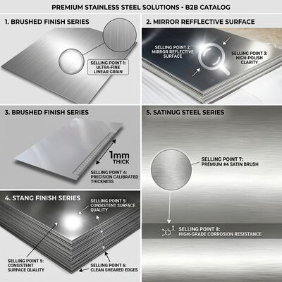 8K Super Mirror Finish 304 Stainless Steel Sheet dengan 95% Reflectance dan Corrosion-Resistant 304 Substrate untuk Elevator Cladding