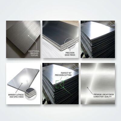 Lembaran Baja Tahan Karat 304 Lebar 2000mm Pelat Grade Bejana Tekan Format Besar