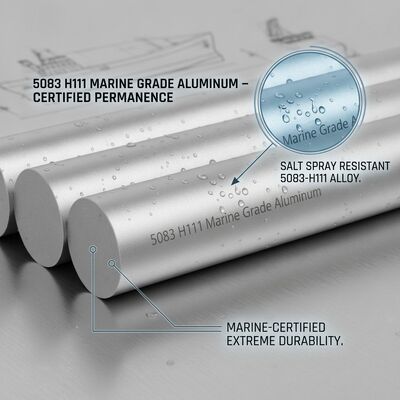 Batang Aluminium Murni Grade Listrik 1050 H14 Batang Busbar Konduktivitas Tinggi