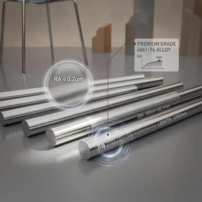 Batang Bulat Aluminium Tempa Diameter Besar 6061 Tugas Berat Pengerjaan Mesin CNC