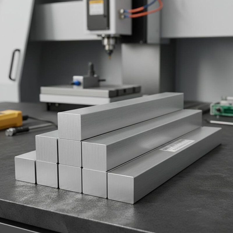 6063 Precision Aluminium Square Bar untuk CNC Machining Toleransi stabil Kinerja halus