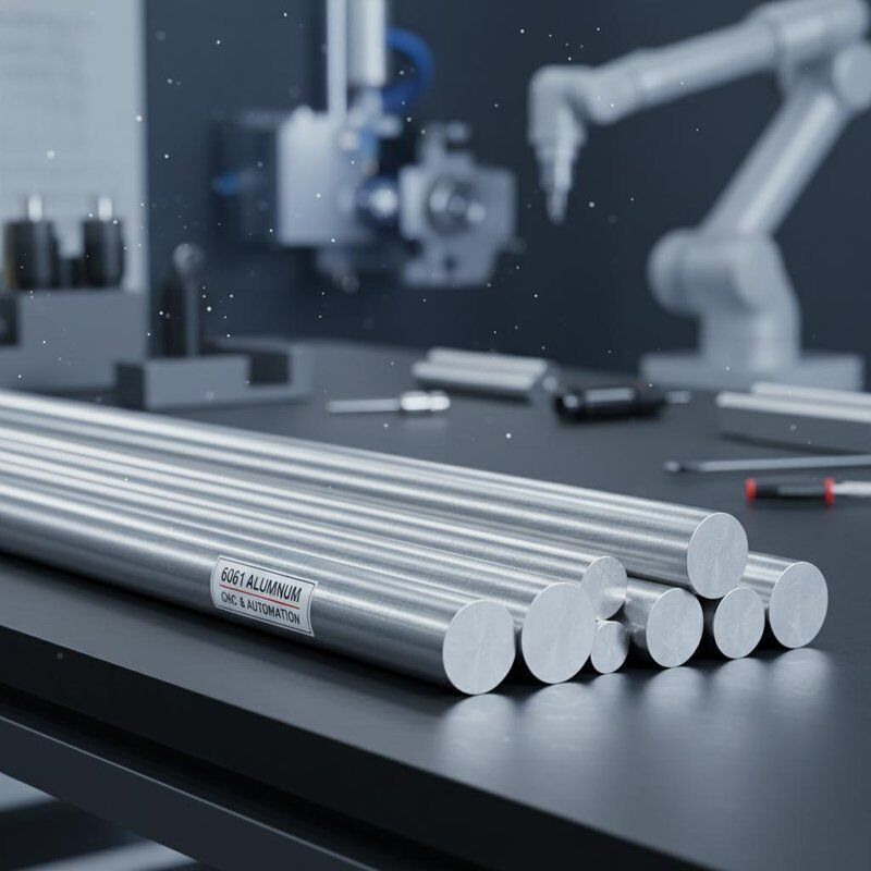 Solid CNC Machining 6061 T6 Aluminum Rod Heat Treatment Corrosion Resistance