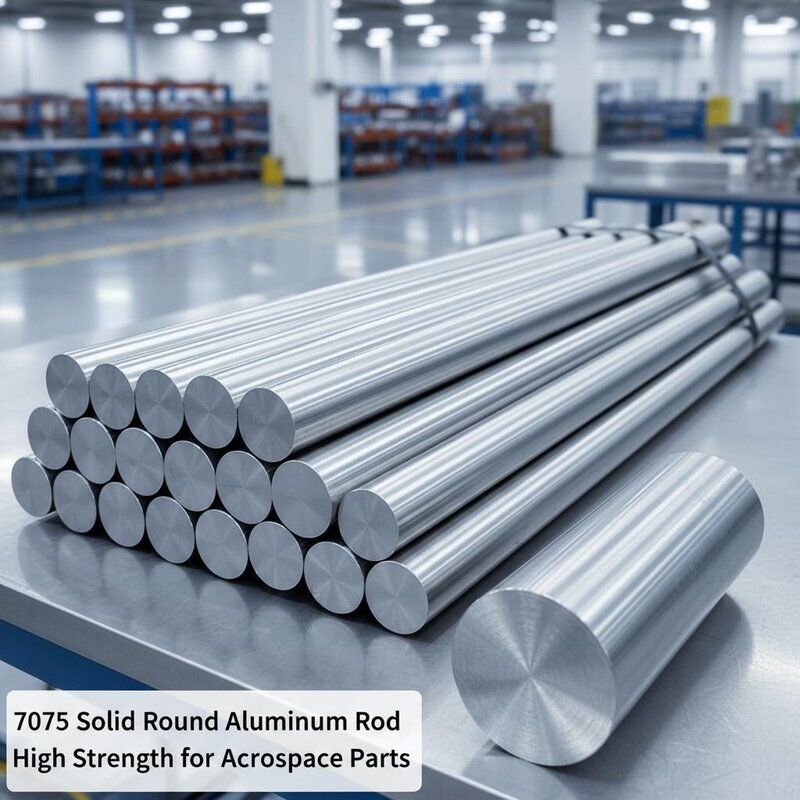 7075 Aluminium Round Rod Solid High Strength Aerospace Grade Precision Machinable Untuk Industri