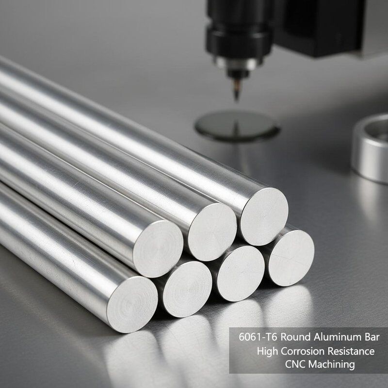 6061 T6 CNC Machining Diameter Besar Aluminium Bar Bulat Dengan Ketahanan Korosi Tinggi