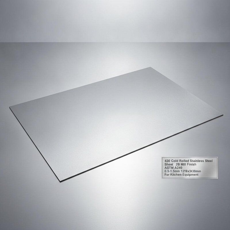 Lembaran Stainless Steel 430 dengan Finishing Pabrik 2B Tebal 0,5-1,5mm dan Ukuran 1219x2438mm untuk Peralatan Dapur