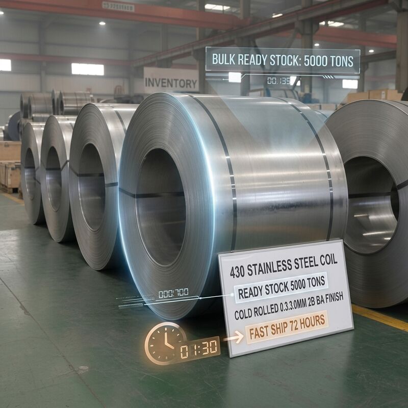 Kumparan Baja Tahan Karat 430 Anti Sidik Jari dengan Ketebalan 0.4mm-2.0mm untuk Aplikasi Tingkat Dekoratif Lift