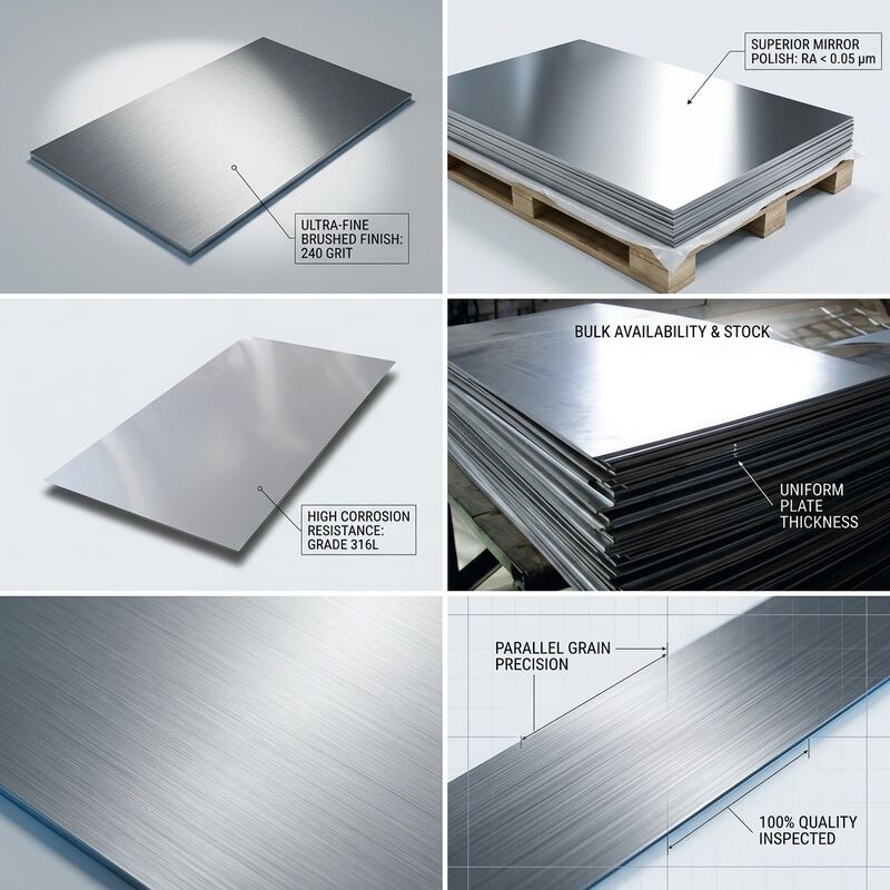 Wide-Width 304 Stainless Steel Sheet 1500mm 2000mm Large Format Pressure Vessel